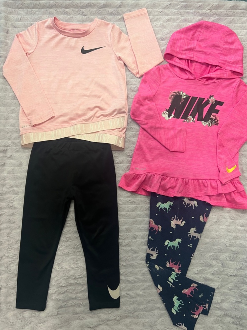 Nike Dri-FIT Girls 2 Outfit Sets Size 3T Hoodie Top & Leggings Bundle